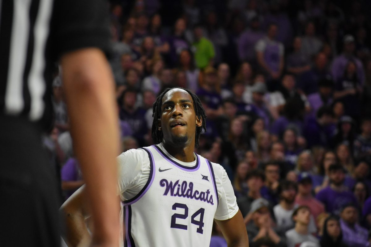 Forward Arthur Kaluma looks up during his star performance against BYU. In the 84-74 victory, Kaluma led the Wildcats with 28 points and 10 rebounds.