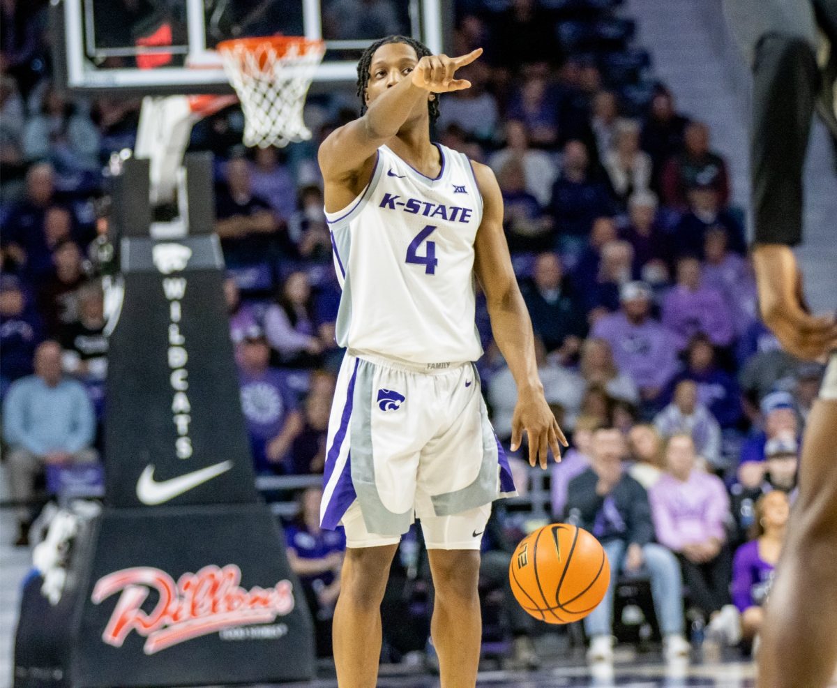 Guard Dai Dai Ames commands the offense in K-State's Jan. 2 win over Chicago State. Against BYU, Ames scored the first eight Wildcat points.