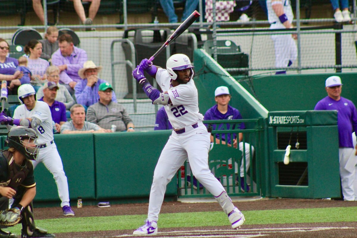 Shortstop Kaelen Culpepper readies his bat against Wichita State. Against Northeastern, he scored the game-winning run in the 11th inning.