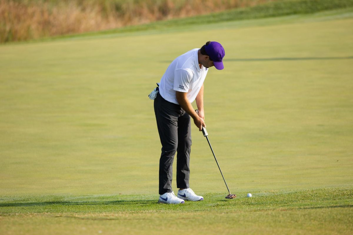 Junior Cooper Schultz pulls out the Texas wedge in the Wildcat Invitational on September 17, 2023 at Colbert Hills Golf Course. Schultz will compete in the NCAA Regionals at UT Club starting May 13.