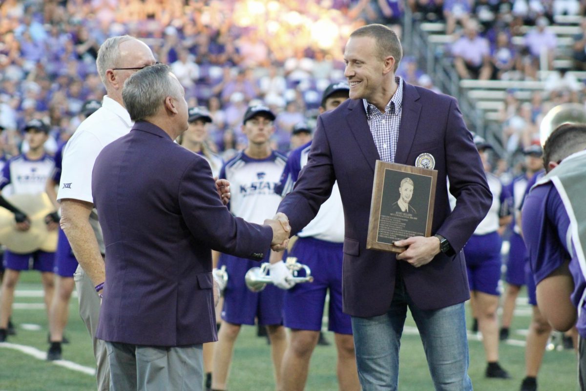 High jump star Scott Sellers is inducted into the K-State Hall of Fame. A three-time NCAA champion, Sellers was a part of a 10-individual class honored on Aug. 31, 2024. 