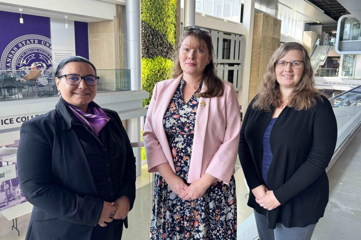 Hande McGinty, Amy Betz and Melanie Derby are the three principle researchers in the study about condensation. (Photo courtesy of K-State News)