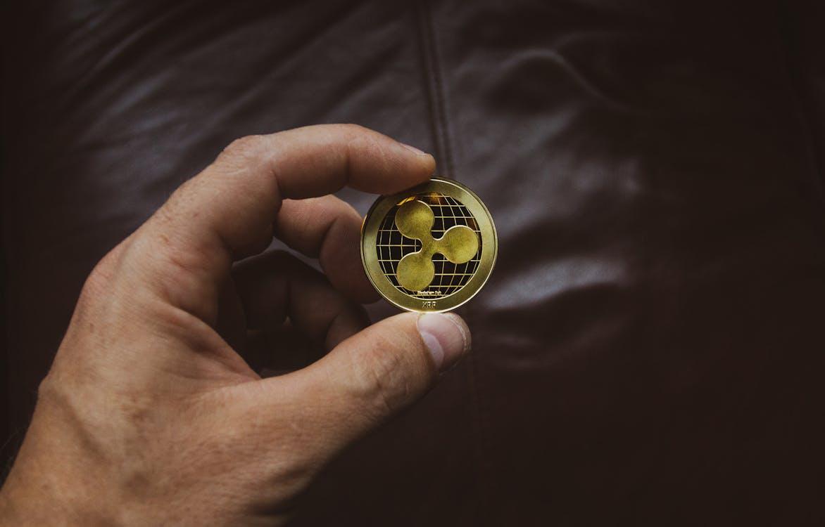 Free Person Holding Round Gold-colored Coin Stock Photo